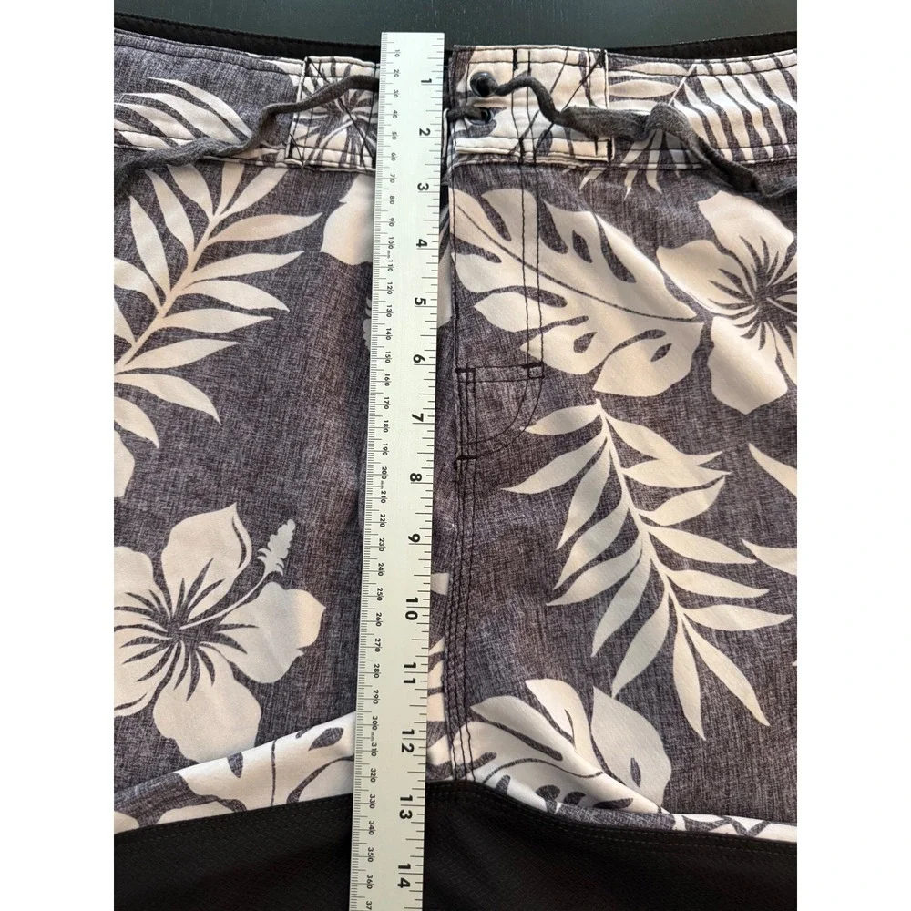 Burnside Board Shorts Mens 38 Charcoal Swimming Trunk Surf Beach Comfort Stretch